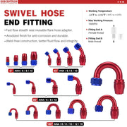 Swivel Hose End Fittings, AN4-AN16