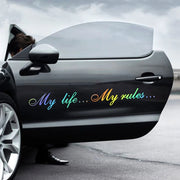 “My Life... My Rules...” Vinyl Decal Pair – Multiple Sizes