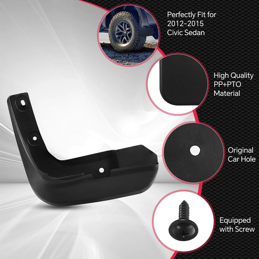 Mud Flap & Splash Guard Set for 2012–2015 Honda Civic – Sedan