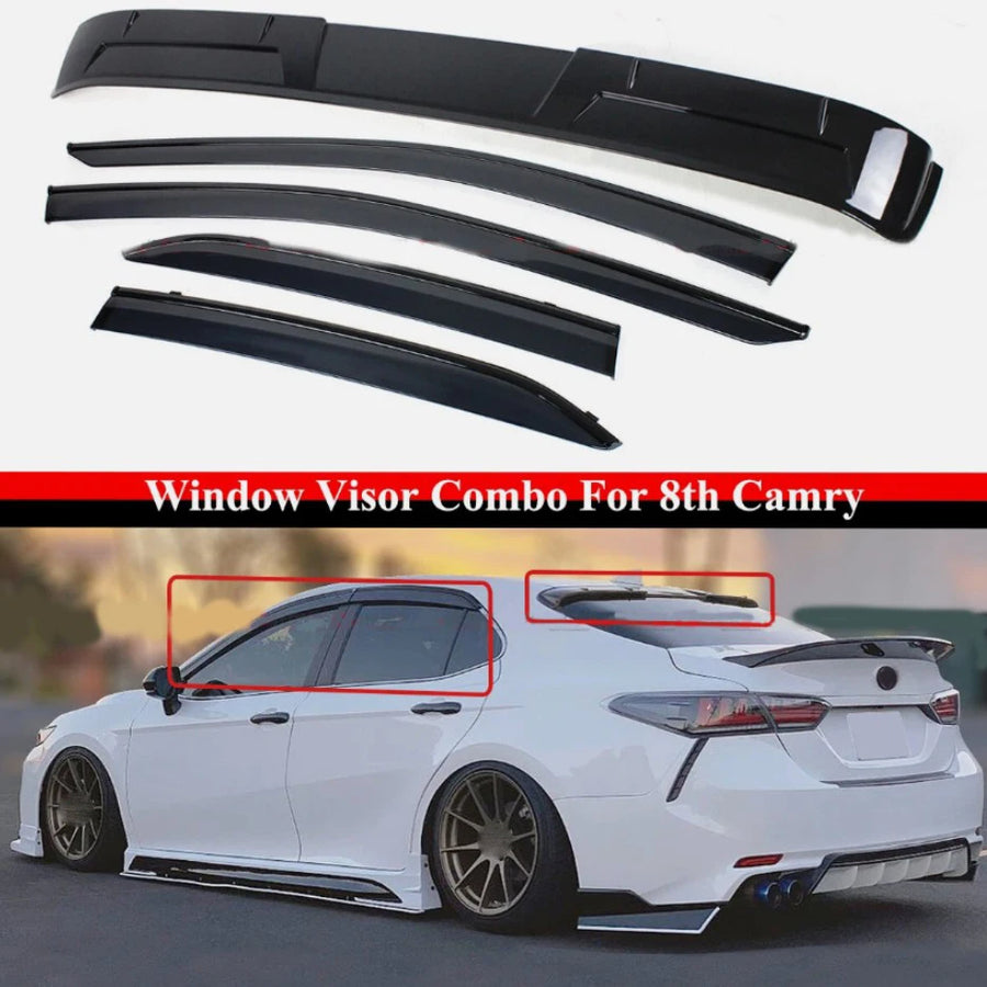 5-Piece Window Visor Rain Guard Set for Toyota Camry 2018-2024