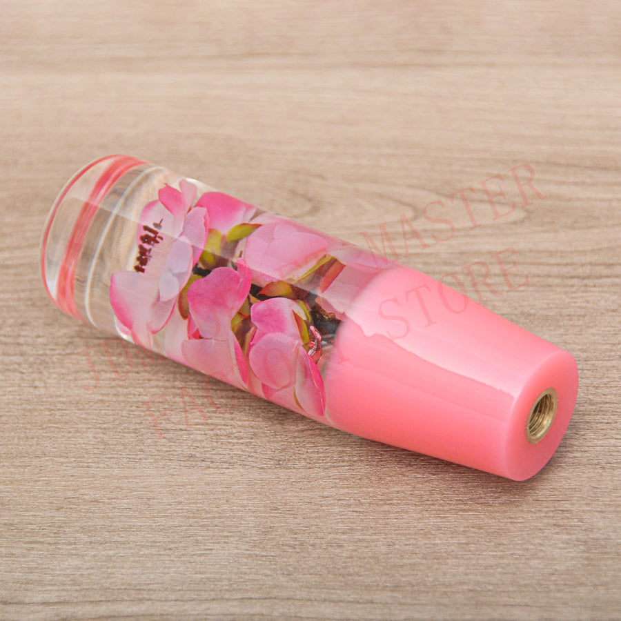 Universal 15cm Acrylic Flower Manual Gear Shift Knob