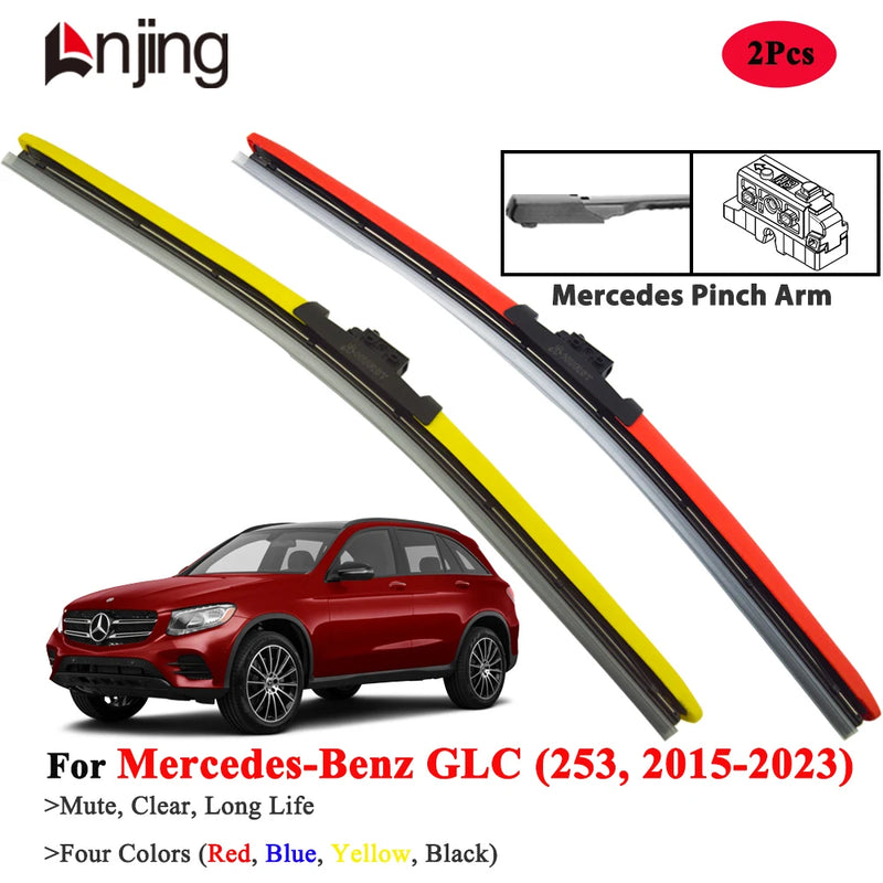 Front Windshield Wiper Blade Set for Mercedes-Benz GLC 2015-2023
