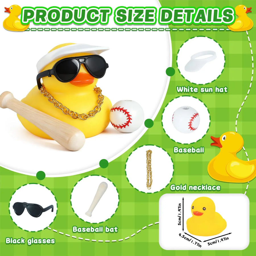 Classic Rubber Duck Dashboard Ornament – Single Set