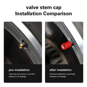 Toyota GR Sport-Style Aluminum Tire Valve Caps – 4-Piece Set