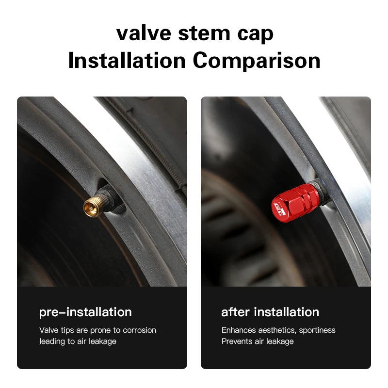 Toyota GR Sport-Style Aluminum Tire Valve Caps – 4-Piece Set