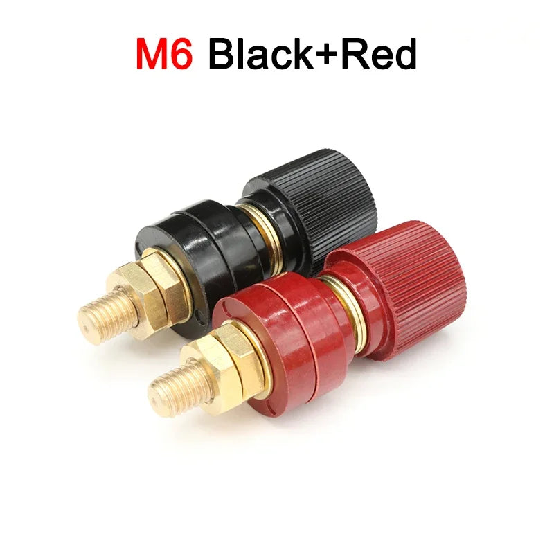 M5-M10 Battery Binding Post Terminal Set - Red and Black