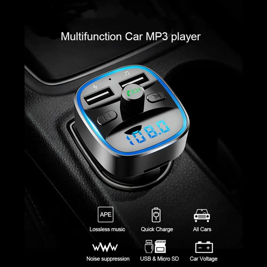 Bluetooth 5.0 FM Transmitter and USB Car Charger