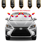 Folding Windshield Sunshade – 150 × 70 or 160 × 86 cm