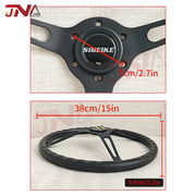 Universal 15 inch 380mm SIBEIKE PU Steering Wheel Racing Drifting Sport Car Steering Wheel