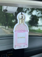 Pink Perfume Bottle Hanging Car Air Freshener