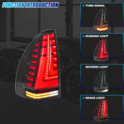 Lexus GX470 Sequential LED Tail Light Pair – 2003–2009 Gray