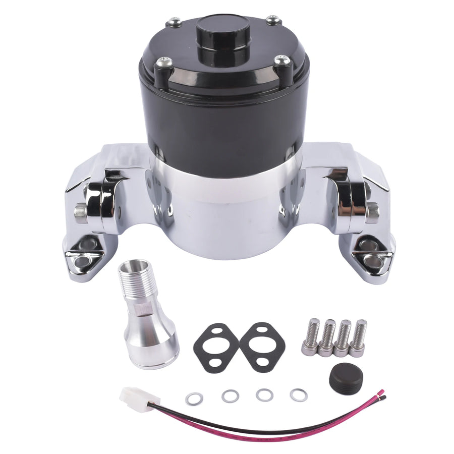 Chrome Aluminum High Flow Electric Water Pump for Small Block Chevy Small Block Chevy 283 327 350 400 Engine