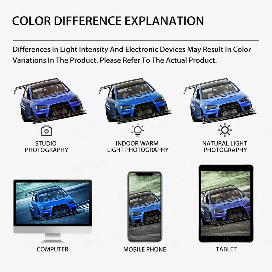 Carbon-Fiber-Look Vinyl Wrap – 2D to 6D Finishes