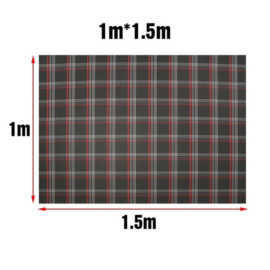 Volkswagen Golf GTI-Style Plaid Upholstery Fabric – 1.5 m Wide