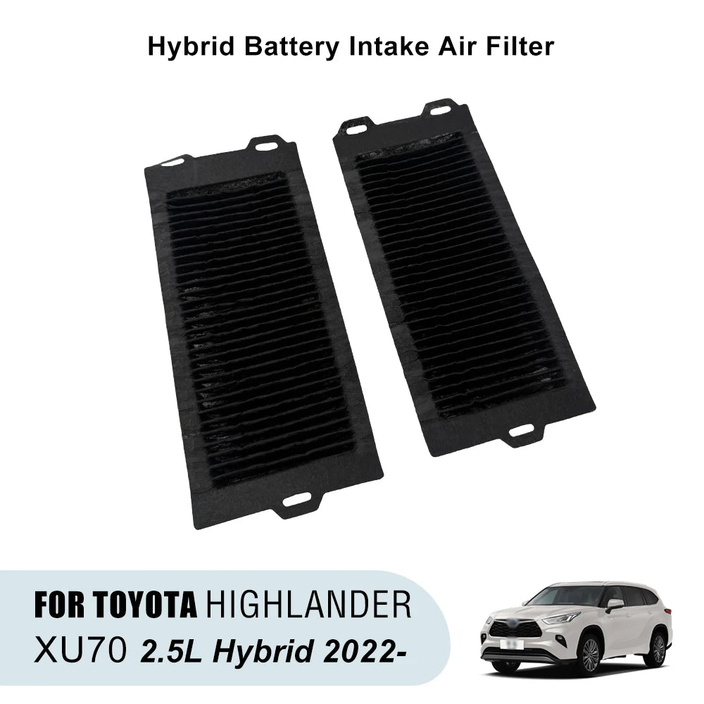 2-Piece Hybrid Battery Cooling Air Filter Set for Toyota Highlander Hybrid 2020+