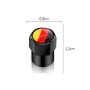 4-Piece Aluminum-Alloy Tire Valve Cap Set