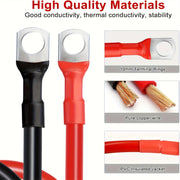 10/12 AWG Battery Inverter Cable Kit with Terminal Connector and Post Cleaner