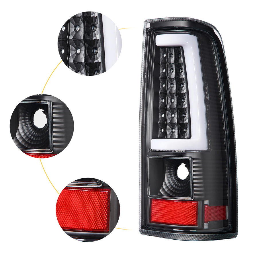 Smoked Black LED Tail Light Assembly Set for 2003–2006 Chevrolet Silverado 1500