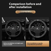 Suede Leather and Carbon Fiber-Look Steering Wheel Cover for Lexus Vehicles