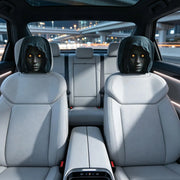 2-Piece Spooky Face Car Headrest Covers – Halloween Interior Decorations