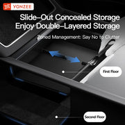 Center Console Storage Organizer for Tesla Model 3/Y 2024-2026