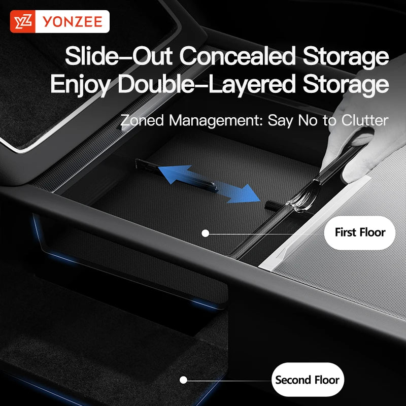 Center Console Storage Organizer for Tesla Model 3/Y 2024-2026