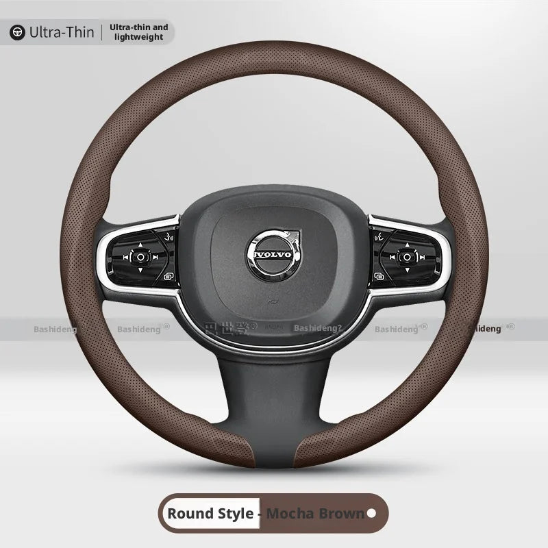 Nappa Steering Wheel Cover for Volvo XC60 XC40 XC90 EX40 EX90 V60 V40 V90 S60 S90