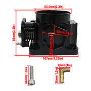75mm Aluminum Intake Manifold & Throttle Body for Ford Mustang 5.0L 1986-1993