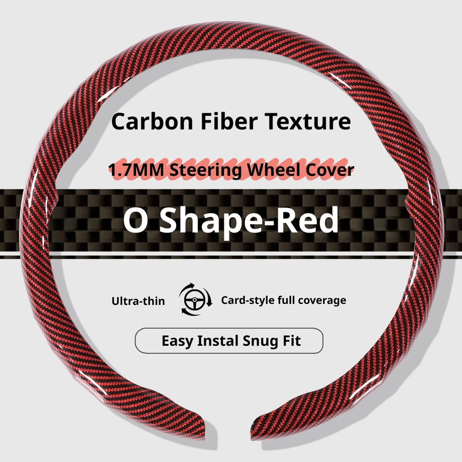 Carbon-Fiber-Texture Steering Wheel Cover for HONDA