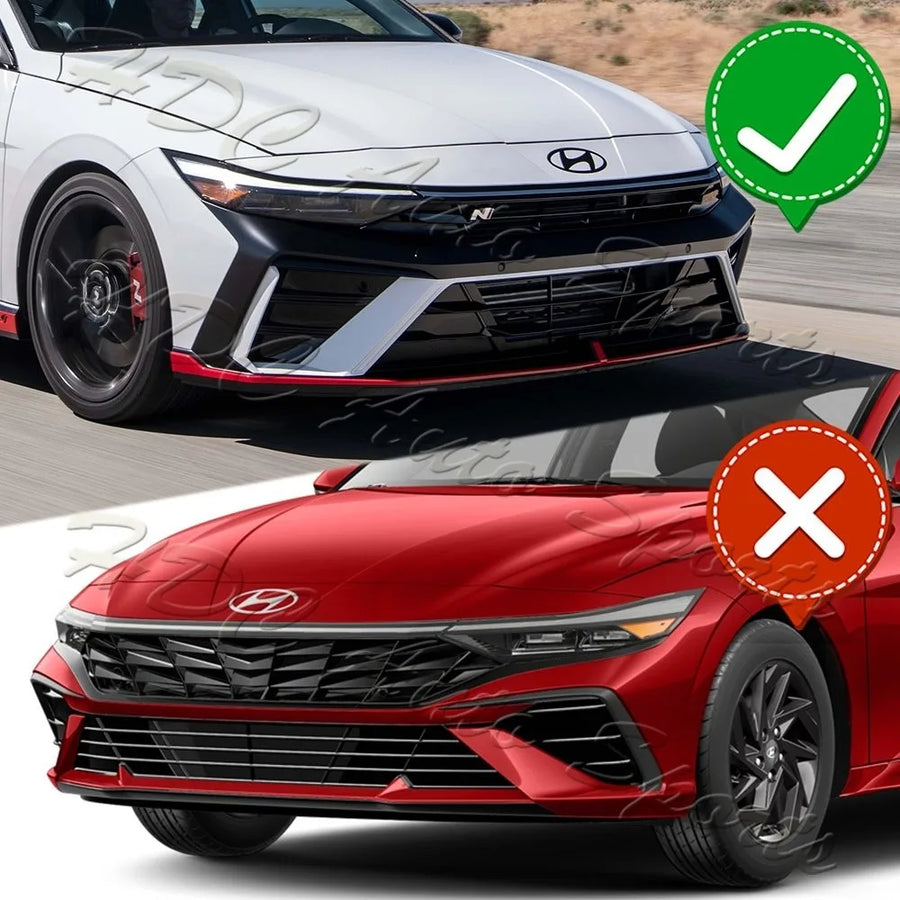 Matte Black Front Lip Kit – 2024–2026 Hyundai Elantra N/N-Line