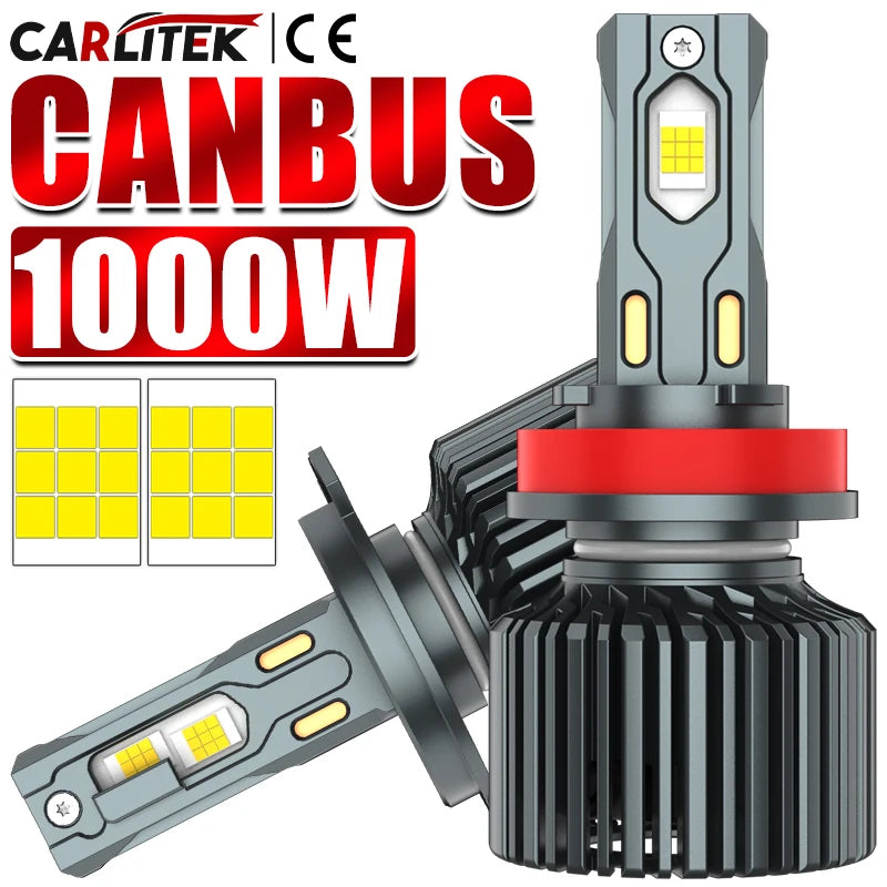 2-Piece H4/H7/H11/9005/9006/9012 LED Headlight Bulb – 6000K, CANBUS