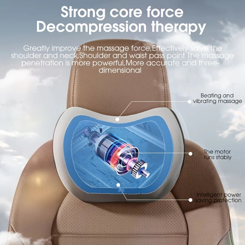 Universal Car Neck Pillow and Lumbar Support Cushion Set
