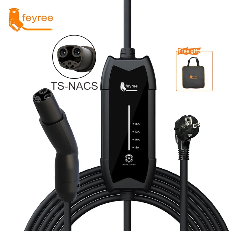 Feyree 3.5 kW 16A Portable NACS EV Charger - 5 m