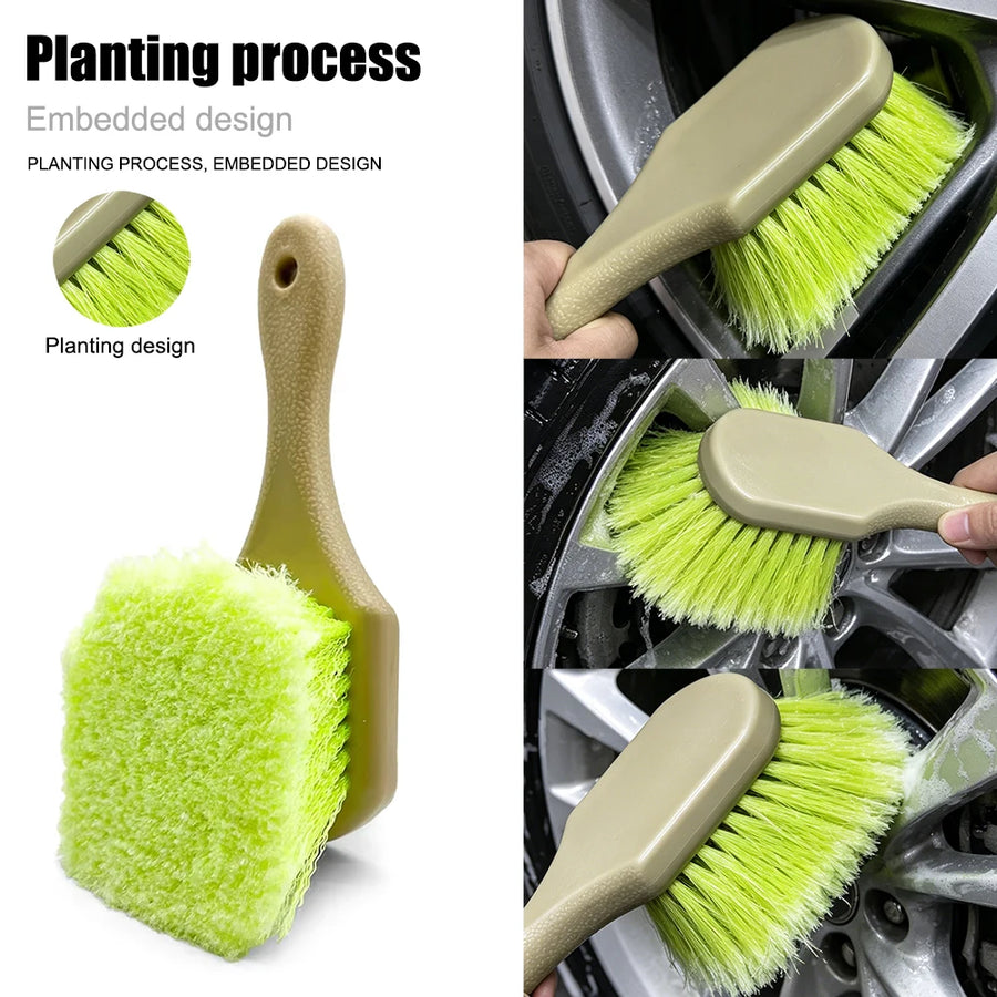 PP-Bristle Wheel & Tire Scrub Brush