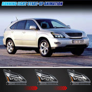 LED Headlight Assembly Pair for Lexus RX330/RX350/RX400h 2004–2009