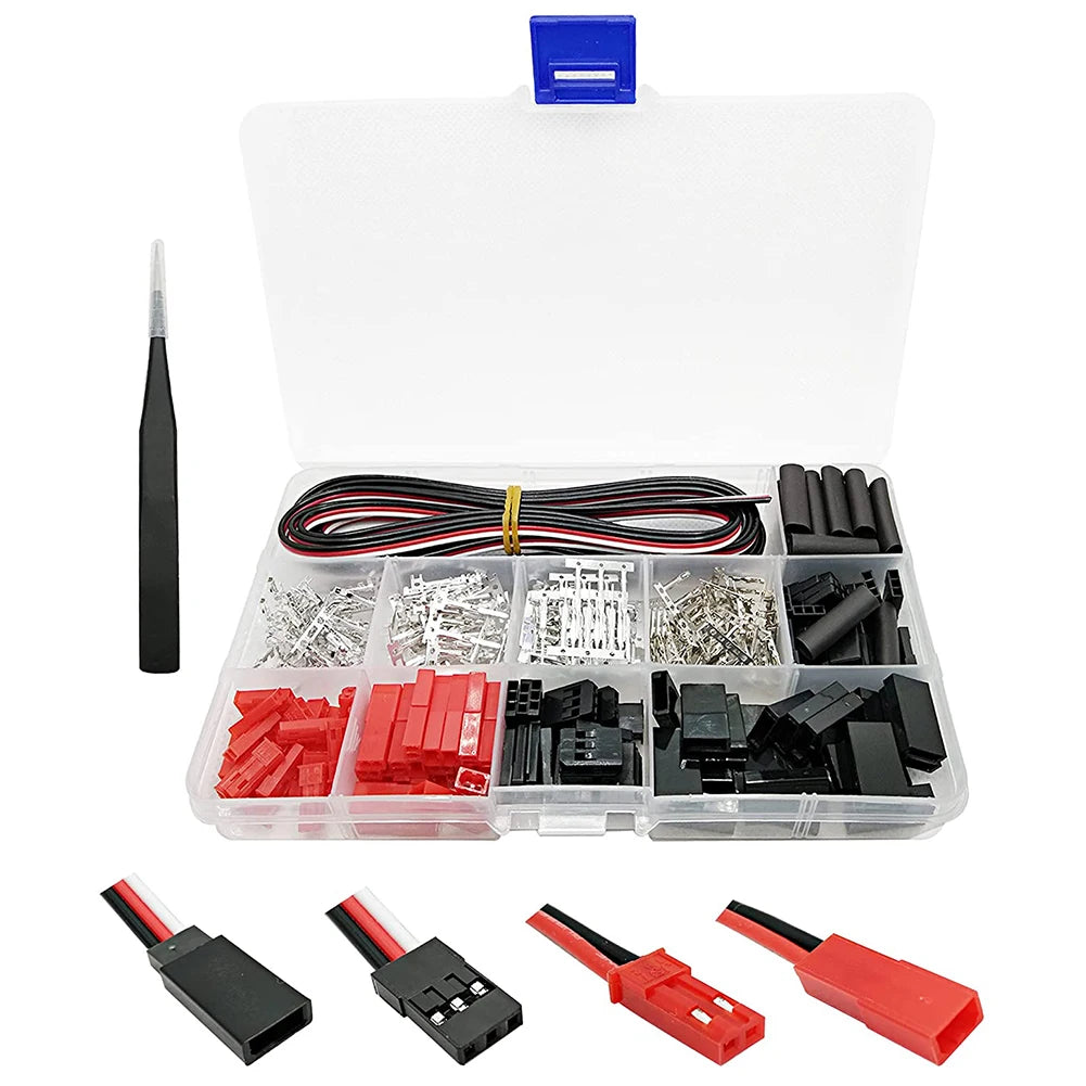 400-Piece 2-Pin and 3-Pin Battery Connector Plug Kit