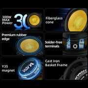 5.25-Inch 300W 4-Ohm Car Woofer Speakers