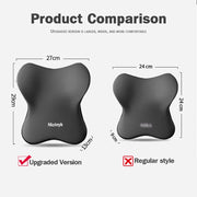 Universal Memory-Foam Car Neck Pillow and Lumbar Support Cushion Set