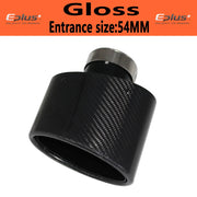 Universal Angled Oval Carbon-Fiber & Stainless Steel Exhaust Tip