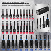 80-Piece Magnetic Nut Driver, Socket Adapter and Bit Set