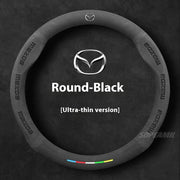 Suede Steering Wheel Cover for Mazda Vehicles