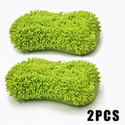 Chenille Microfiber Car Wash Sponges - 2-Pack, 23 x 13 cm