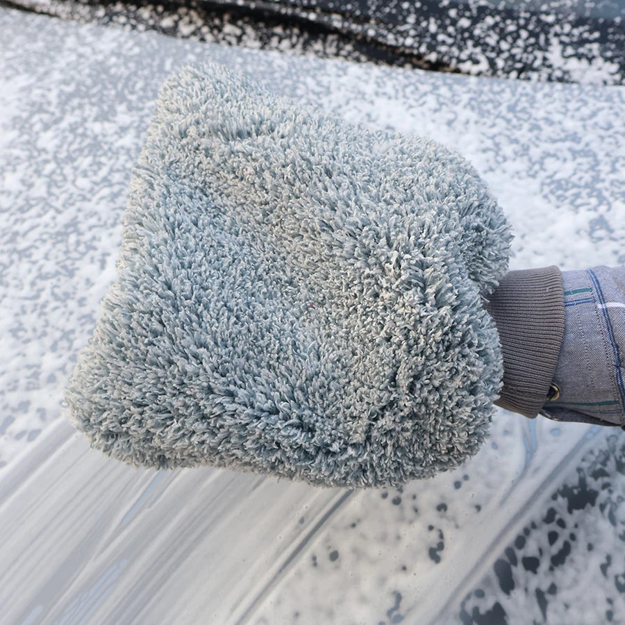 Thick Microfiber Car Wash Mitt, 26 x 22 cm
