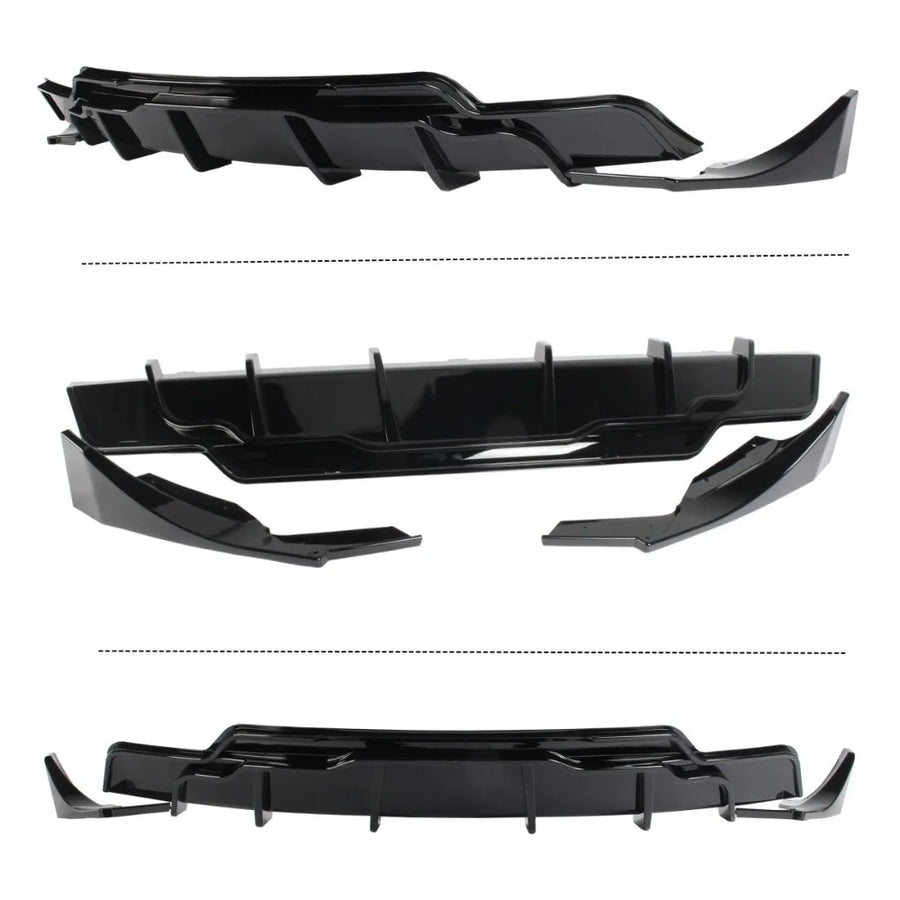 Gloss Black Rear Diffuser Extension for 2017–2023 Tesla Model 3