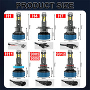2-Piece H1/H3/H4/H7/H11/9005 LED Headlight Bulb – 6000K, CANBUS