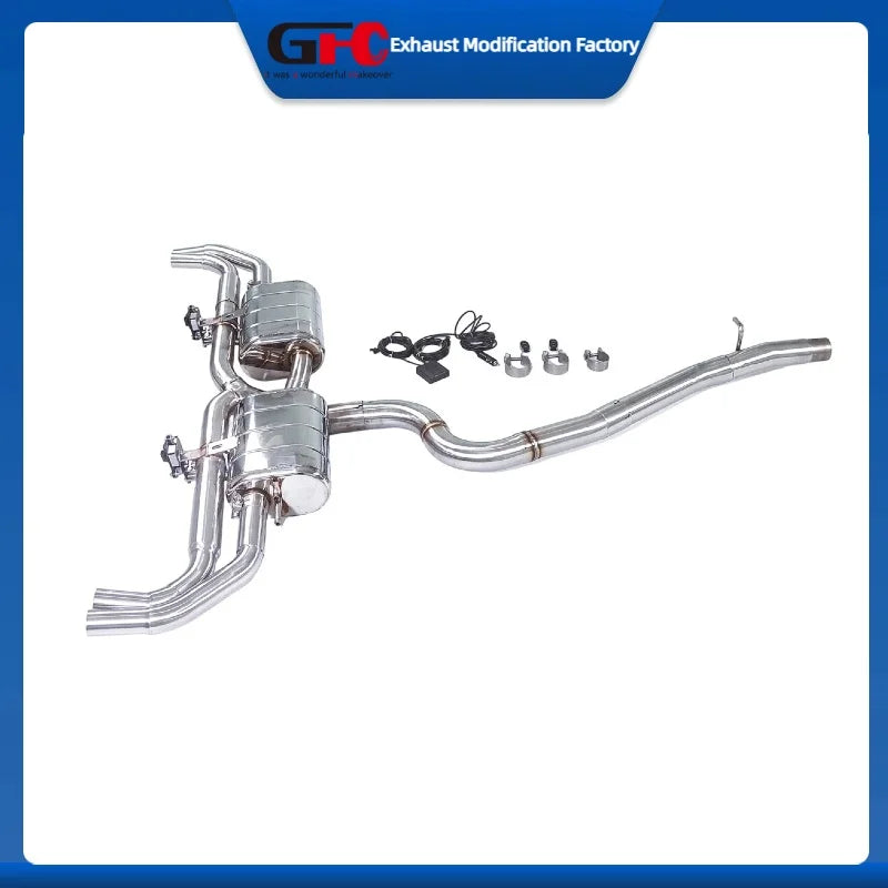 304 Stainless Steel Valved Cat-Back Exhaust System for Audi Q3 4WD 2019-2024