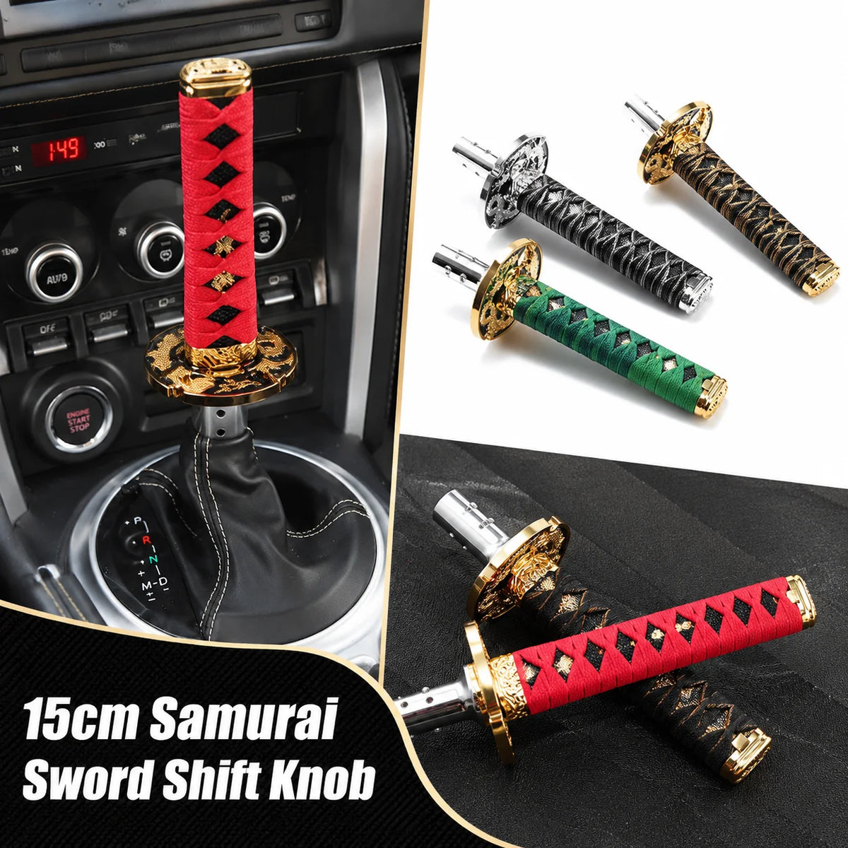 150 mm Katana-Style Aluminum Manual Shift Knob