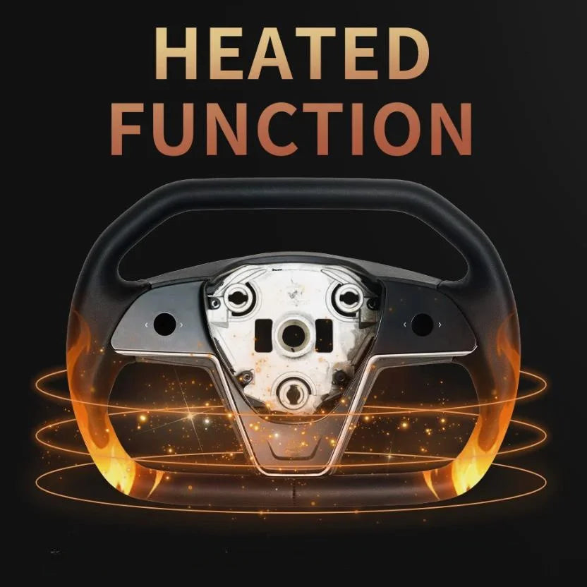 Heated Yoke Steering Wheel for Tesla Model 3/Y – 2016–2024