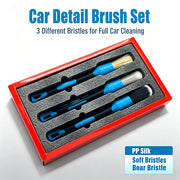 3-Piece Detailing Brush Set for Vents, Trim & Wheels