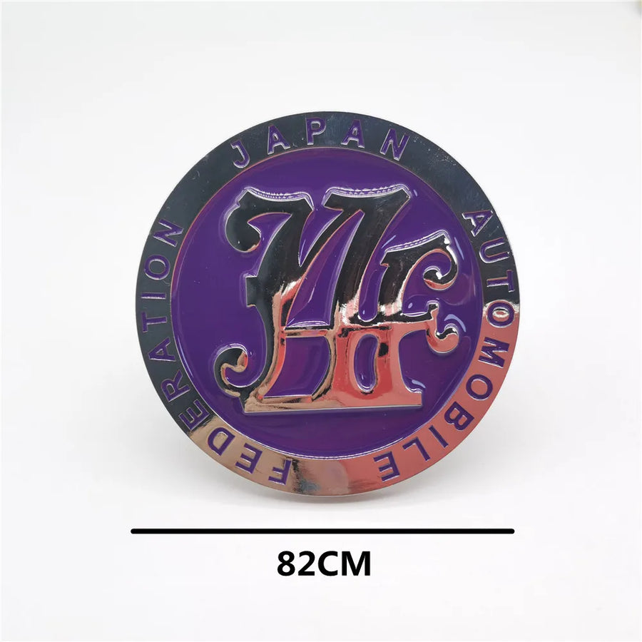 JAF-Style 82 mm Metal Grille Badge - Multiple Colors